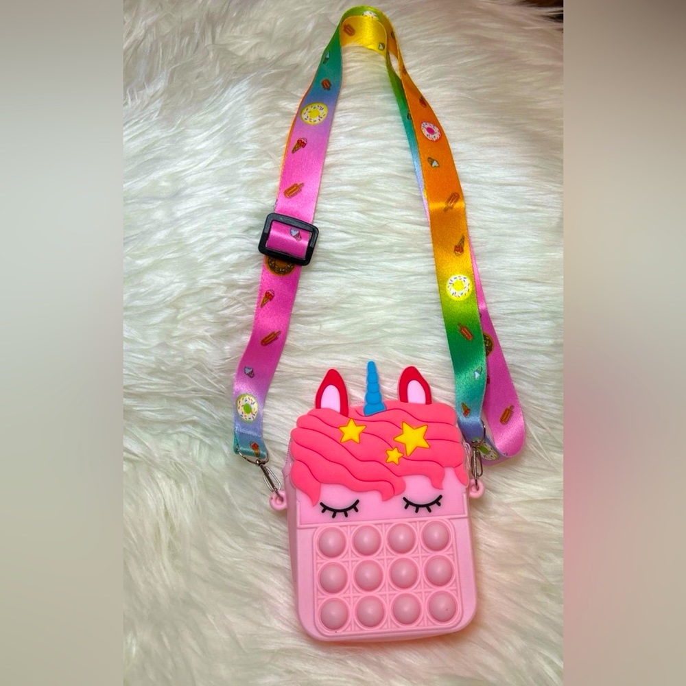 New Toddler/Kids Unicorn Pop It Purse